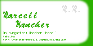 marcell mancher business card